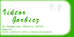 viktor gorbicz business card