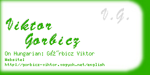 viktor gorbicz business card